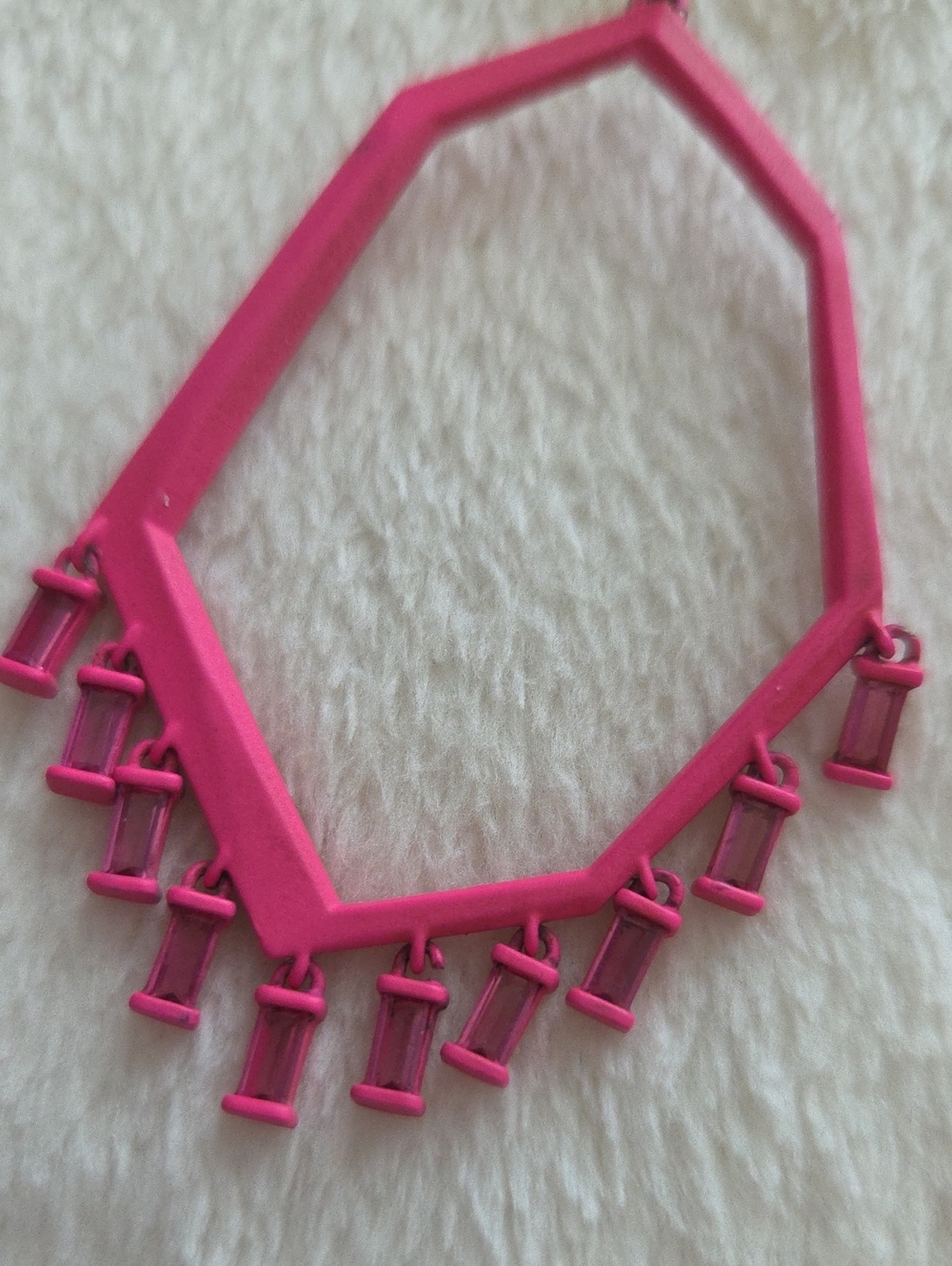 Kendra Scott Hot Pink Matte Thomas Drop Earrings Crystal Dangle - Picture 8 of 10